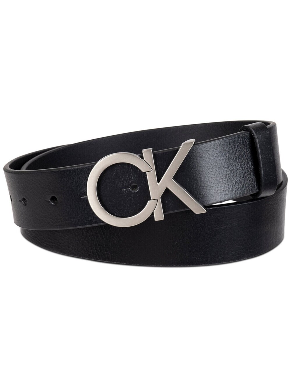 Calvin Klein Men's Casual CK Monogram Cut Out Belt Deep Black X-Large